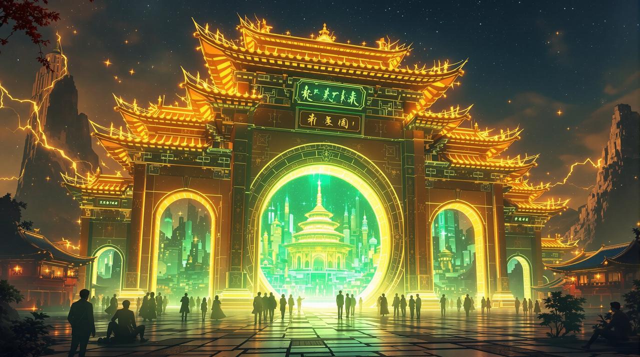uu漫画 - 通往次元的第一关,西域门户融合二次元世界的奇幻场景